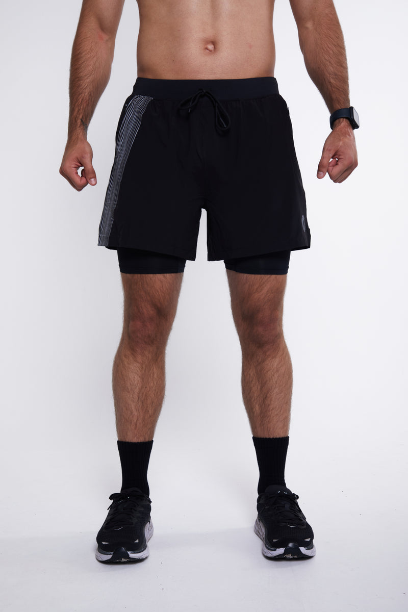 Hybrid Performance Compression Shorts - Black – GymPro Apparel