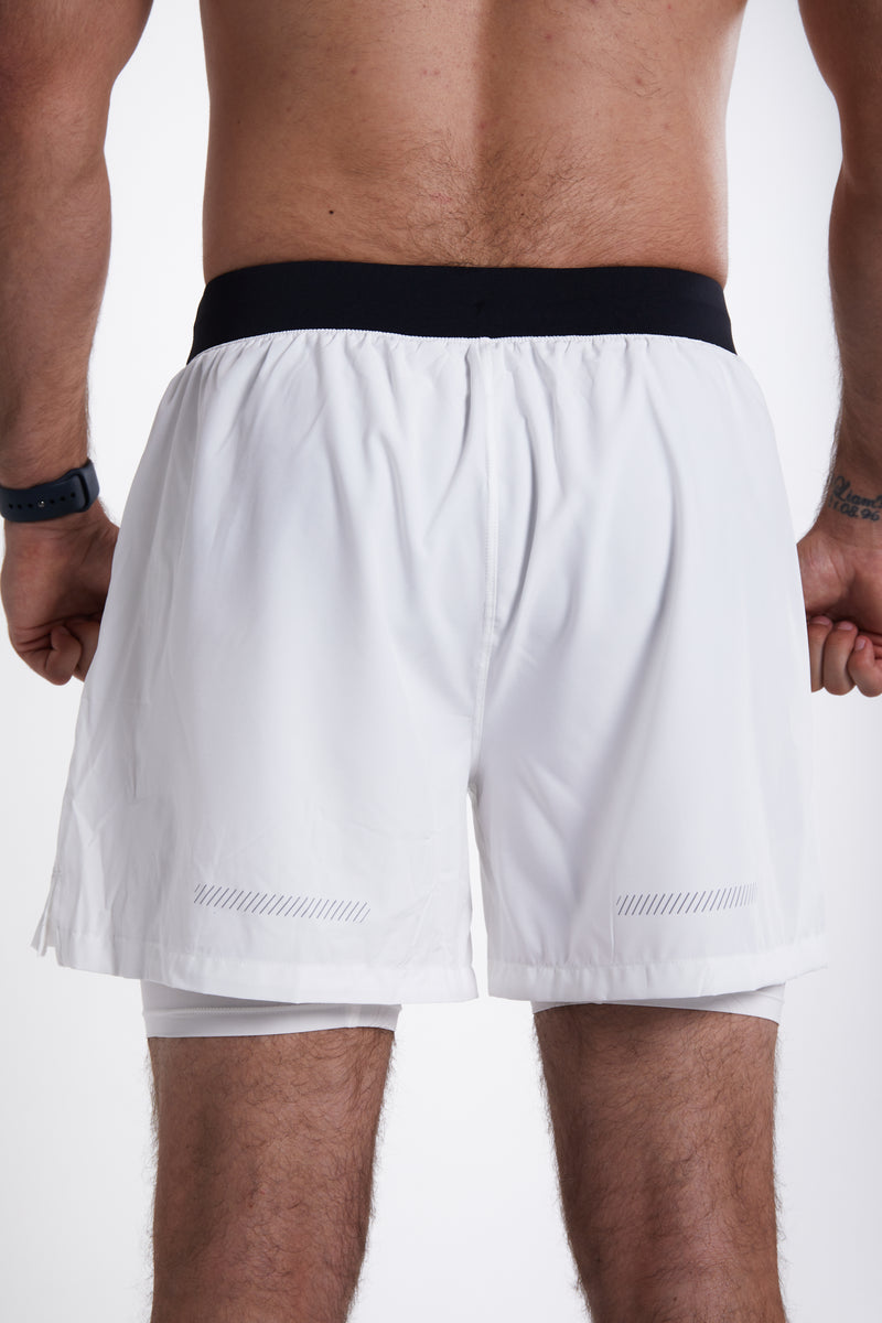 Hybrid Performance Shorts - White