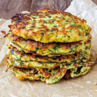 ZUCCHINI FRITTERS WITH A PROTEIN PUNCH