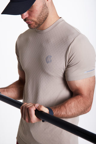 Hybrid Performance T-shirt - Taupe