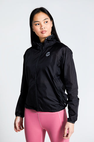 Womens- Lightweight Running Jacket - Black