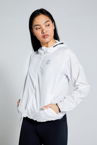 Womens- Lightweight Running Jacket - White