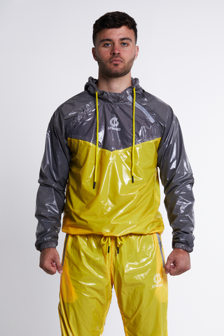 Hybrid Performance Sweat Suit Top - Yellow/Grey