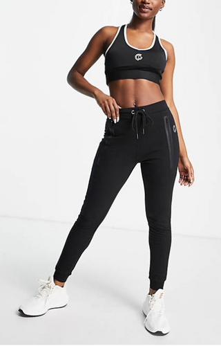Womens - Luxury Fitted Joggers - Black